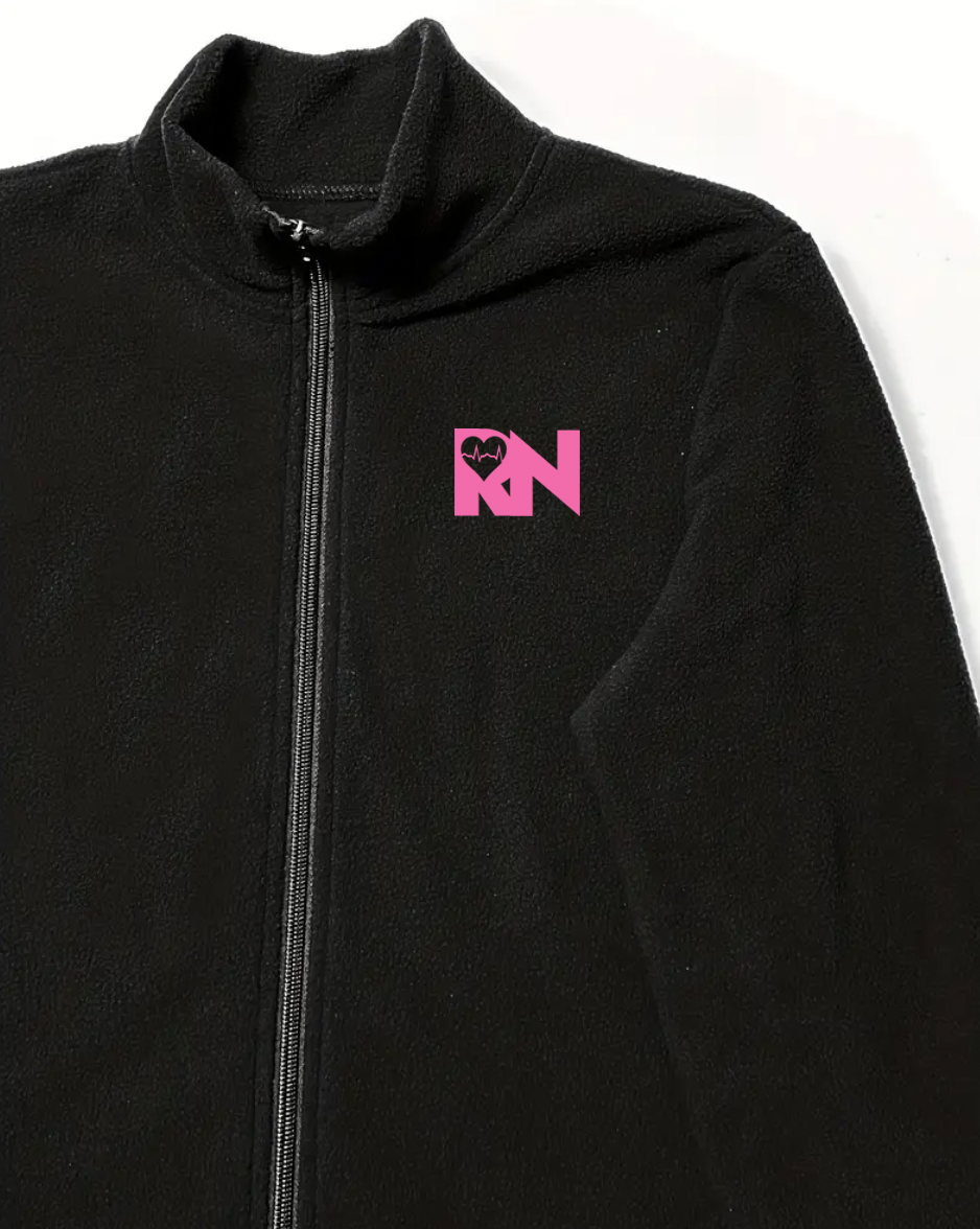 New RN black fleece women's jacket